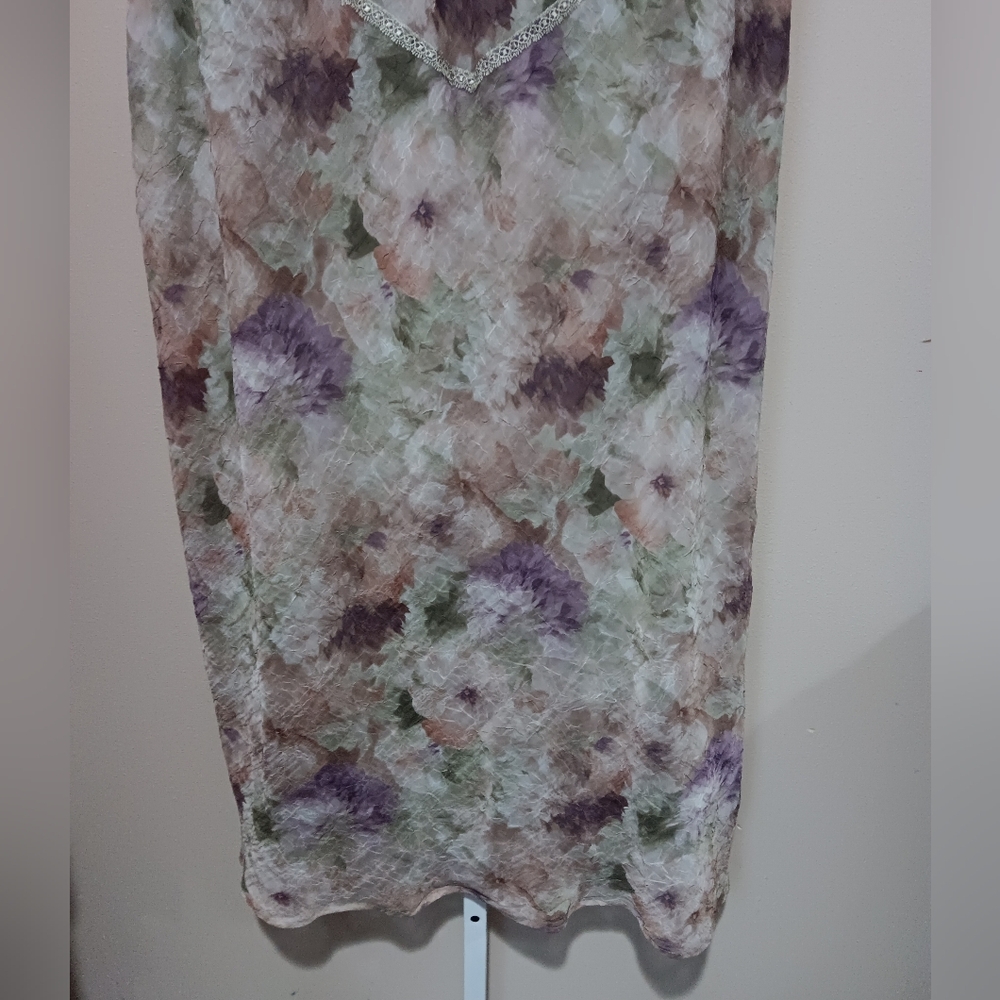 K Woman Women's (Size 24W) Green/Purple Floral Two-Piece Dress Set (NWT) - Picture 4 of 16